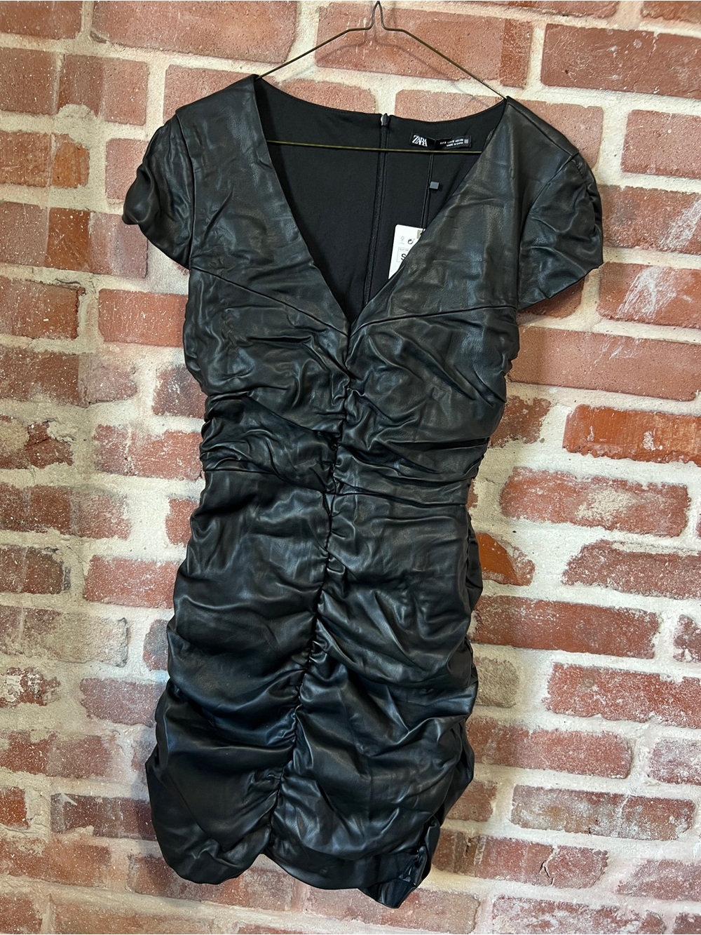 ZARA Faux Leather mini dress